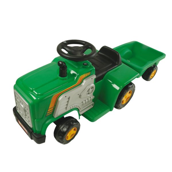 Kids World Dětský elektrický traktor s vlekem