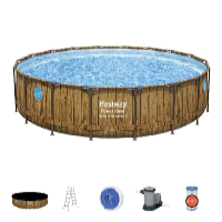 Bestway Bazén Power Steel Wood Swim Vista 5,49 x 1,22 m set včetně příslušenství