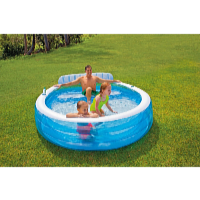 Intex Nafukovací bazén se sedačkou 229 x 218 x 79 cm