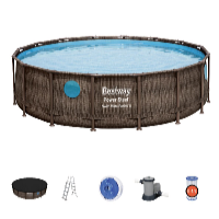 Bestway Bazén Power Steel Rattan Swim Vista 4,88 x 1,22 m set včetně příslušenství