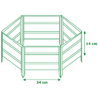 Garden King Zahradní obrubník VARIANT vel. M 6 ks