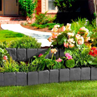 Garden King Zahradní plastový obrubník s imitací kamene 10 ks