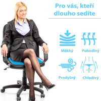 Wellife Gelový podsedák s potahem COMFY 38 x 36 x 3 cm