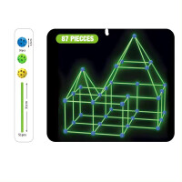 Kids World Svítící stavebnice MAGIC FORTS 87 ks