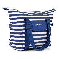Spokey Plážová taška SAN REMO 52 x 20 x 40 cm, pruhy námořnická modrá