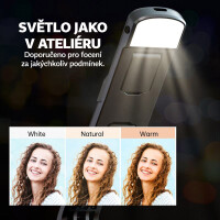 Platinium Teleskopická selfie tyč se stativem a bluetooth ovládáním