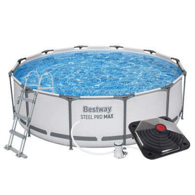 Bestway Bazén Steel Pro Max 3,66 x 1 m set s příslušenstvím a solárním ohřevem pyramidovým