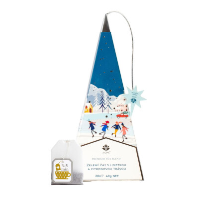 Arôme Zelený čaj s limetkou a citronovou trávou, pyramida 20 x 2 g - sada 2 ks