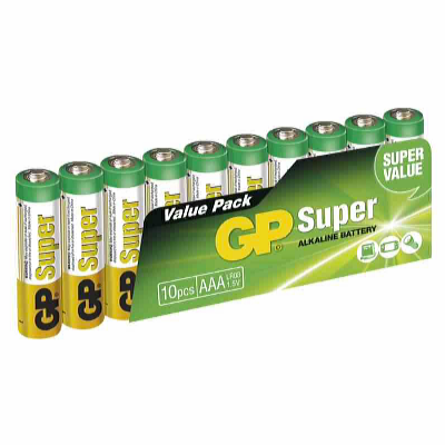 Alkalická baterie GP 1,5V AAA 10 ks