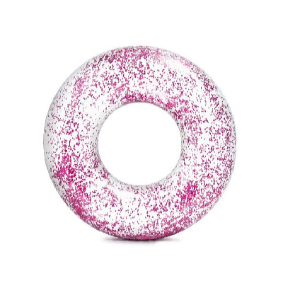 Nafukovací kruh Sparkling Glitter 119 cm růžová