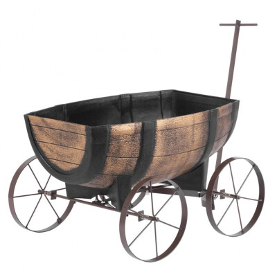 STREND PRO Květináč Woodeff, 41,5 x 29 x 19 cm, whiskey barel wagon