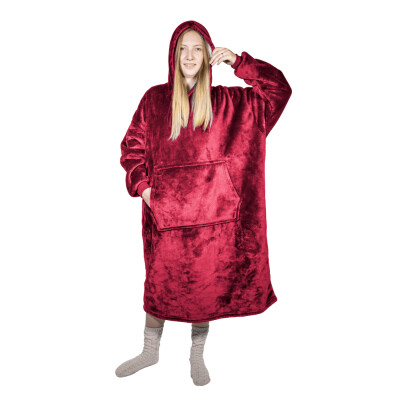 HomeLife Televizní mikina s kapucí HOODIE, S-XXL bordó