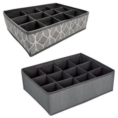 HomeLife Organizér do zásuvky 12 přihrádek sada 2 ks