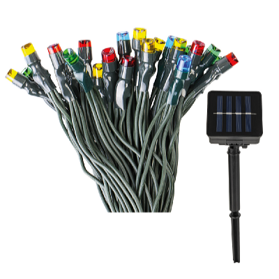 Solární světelný LED řetěz 100 diod, 10 m, multicolor