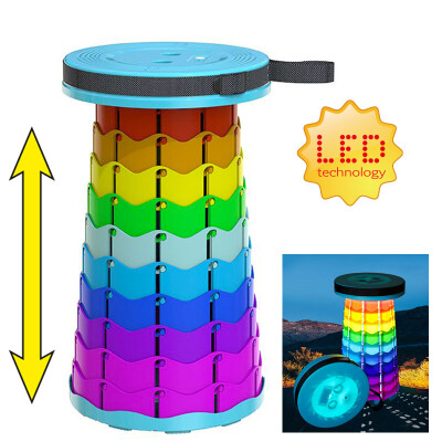 Teleskopická stolička SMARTY s LED osvětlením, barevná tyrkysová