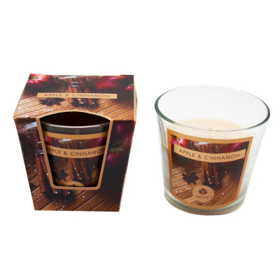 Arôme Svíčka vonná 120 g sklo Apple and Cinnamon