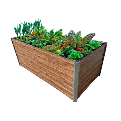 Garden King Vyvýšený záhon AGRO BED 200 x 77 x 100 cm, 3D design dřevo, kov