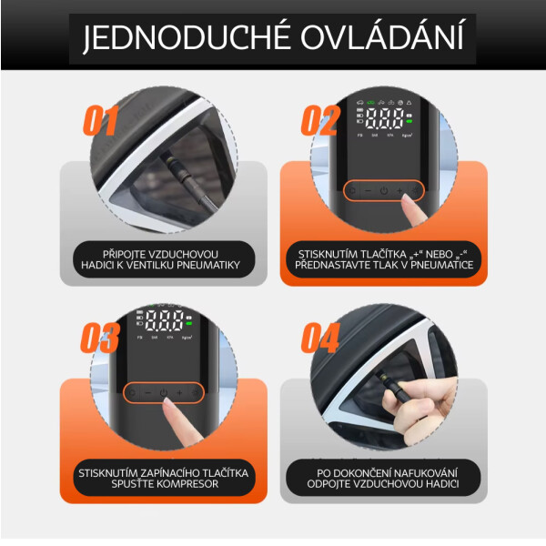 Road Star AKU přenosný kompresor Pump2Go CZK-EB13A