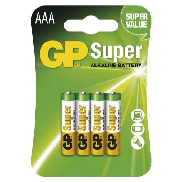 GP Batteries Alkalická baterie GP 1,5V AAA 4 ks