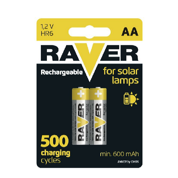 Raver Nabíjecí baterie NiMH AA (HR6) 2 ks do solární lamp