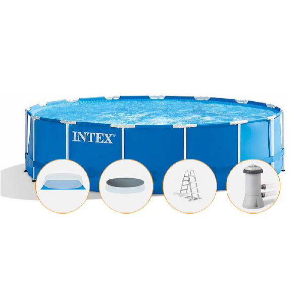Intex Bazén Metal Frame 4,57 x 1,22 m set včetně příslušenství