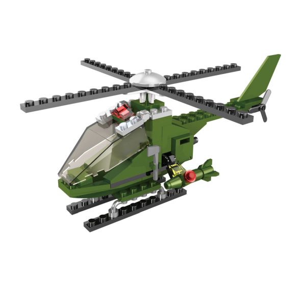 Kids World Logická stavebnice LOGIS helikoptéra 85 ks