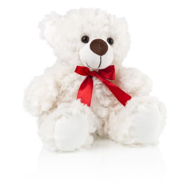 Kids World Plyšový medvídek 25 cm bílý