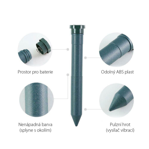 Garden King Bateriový odpuzovač krtků a hlodavců SPIKE SD-SL194