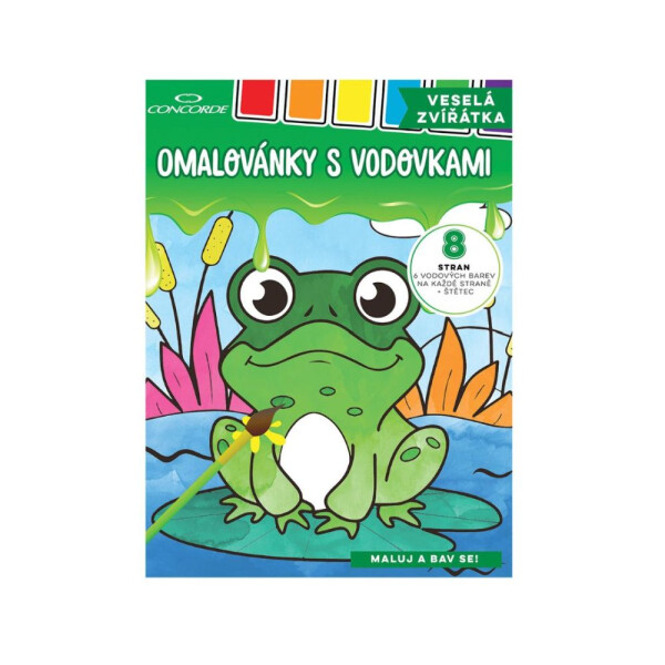 Concorde Omalovánky s vodovkami - Veselá zvířátka A4