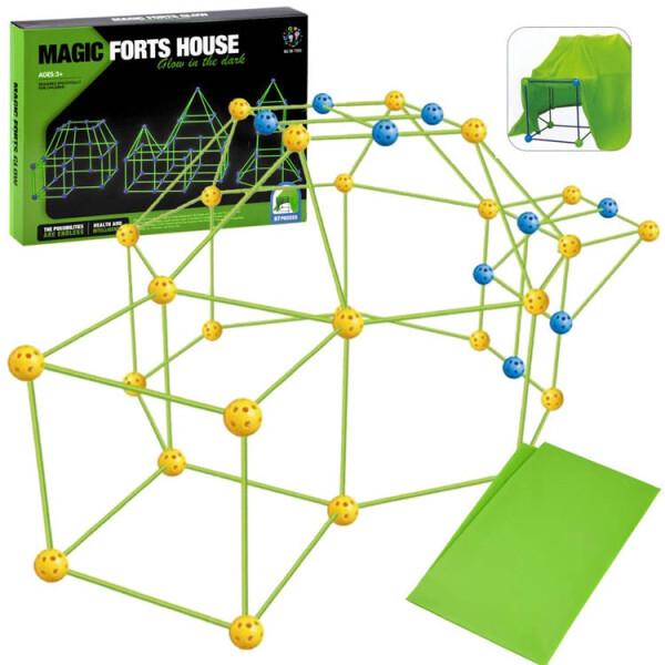 Kids World Svítící stavebnice MAGIC FORTS 87 ks