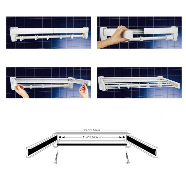 MAXXX Nástěnný sušák prádla FR 65 bílý