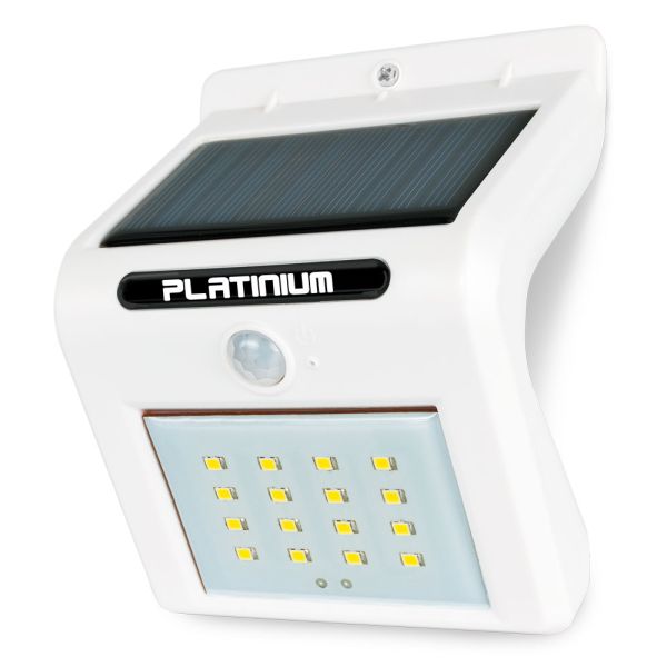 Platinium Nástěnné solární LED světlo s detektorem pohybu bílá